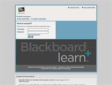 Tablet Screenshot of blackboard.lacoe.edu